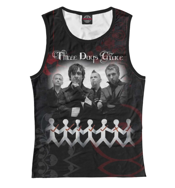 Майка для девочки с изображением Three Days Grace цвета Белый