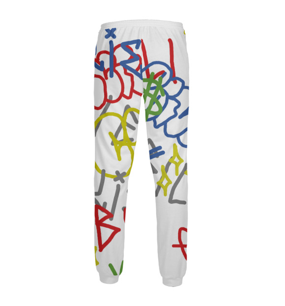 Мужские спортивные штаны с изображением Billi Eilish цвета Белый