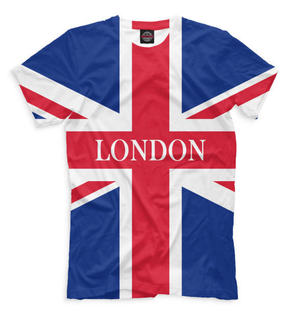 Мужская футболка с изображением Лондон цвета Темно-синий