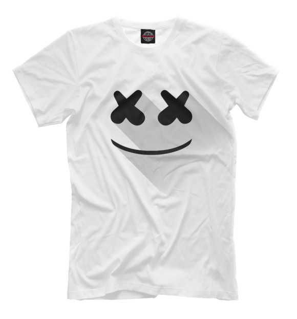 Футболка для мальчиков с изображением Marshmello цвета Молочно-белый