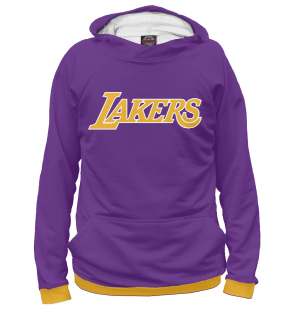 Худи для девочки с изображением Lakers цвета Белый