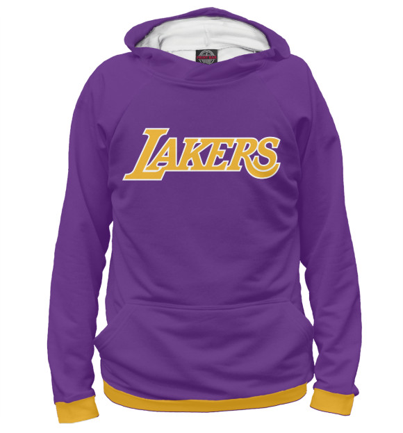 Женское худи с изображением Lakers цвета Белый