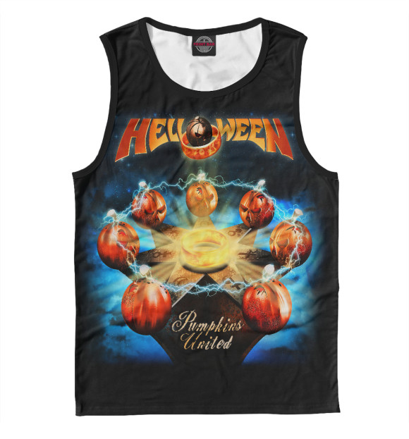 Майка для мальчика с притом Helloween цвета Белый Майка для мальчика с изображением Helloween цвета Белый