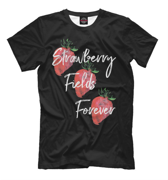 Футболка для мальчиков с изображением Strawberry Fields цвета Белый