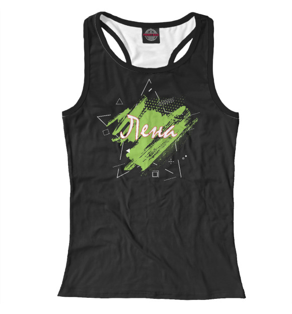 Женская майка-борцовка с изображением Лена цвета Белый