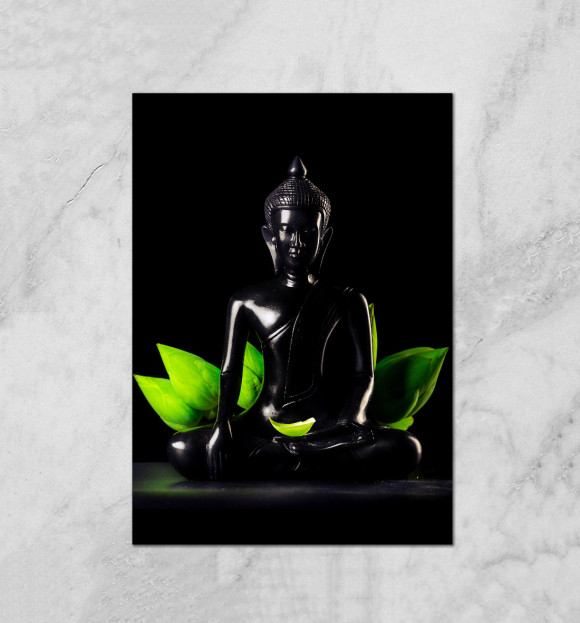 Плакат с изображением Будда цвета Белый