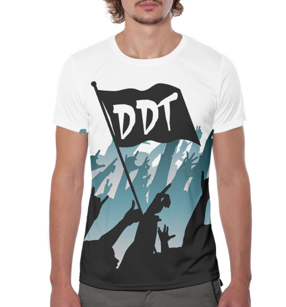 Мужская футболка с изображением DDT цвета Белый