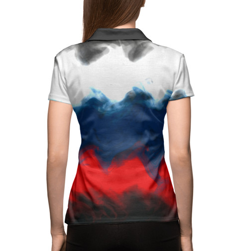 

Поло Print Bar, Белый, Триколор РФ