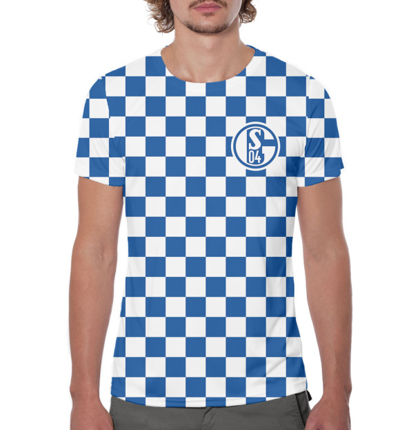Мужская футболка с изображением Schalke 04 цвета Белый