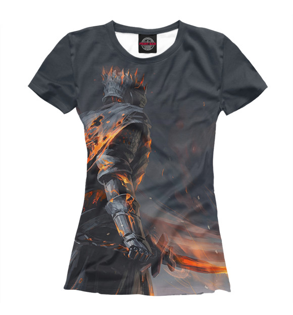 Женская футболка с изображением Dark Souls цвета Белый