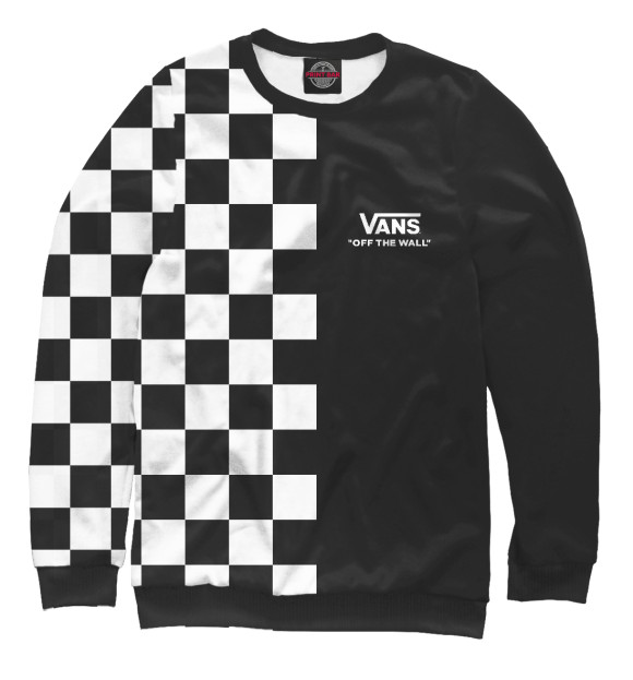 Мужской свитшот с изображением VANS цвета Белый