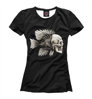 Женская футболка Skull Fish
