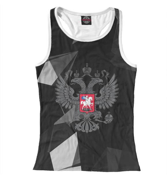 Женская майка-борцовка с изображением Russia цвета Белый