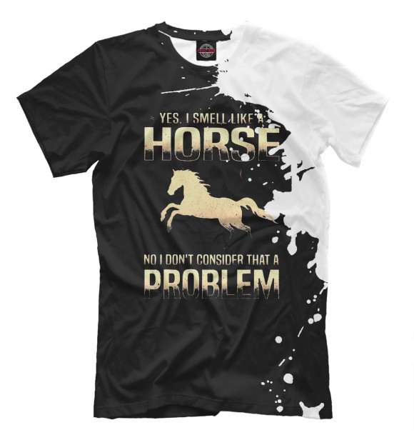 Футболка для мальчиков с изображением Yes I Smell Like A Horse цвета Белый
