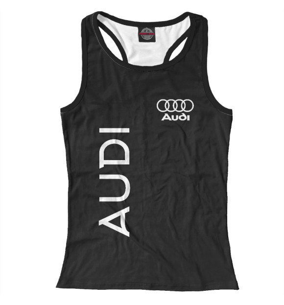 Женская майка-борцовка с изображением Audi цвета Белый