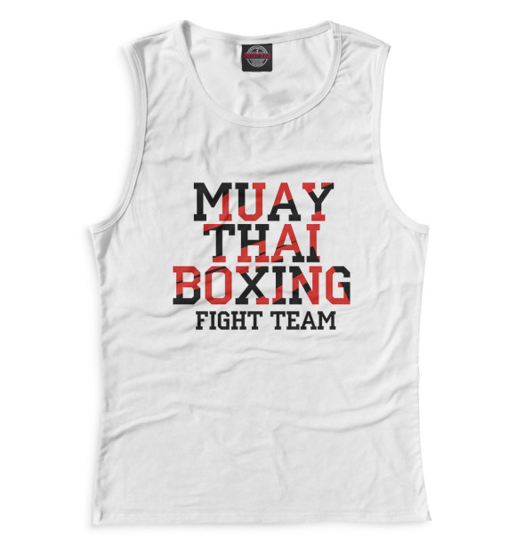 Майка для девочки с изображением Muay Thai Boxing цвета Белый