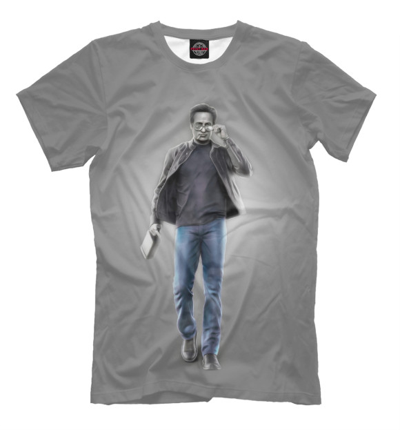 Мужская футболка с изображением Хэнк Муди цвета Серый