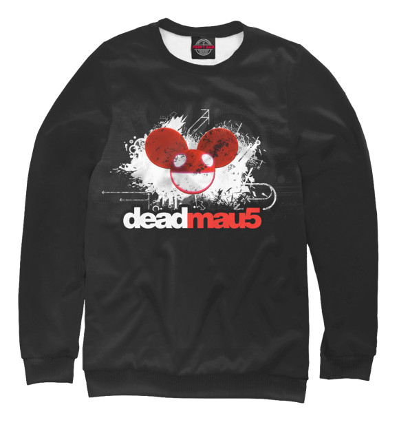 Мужской свитшот с изображением Deadmau5 цвета Белый