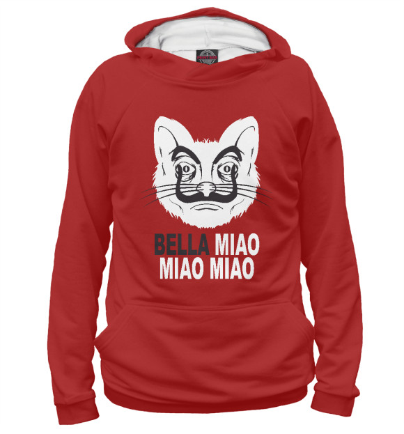 Женское худи с изображением Bella Miao цвета Белый