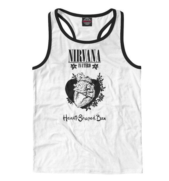 Мужская майка-борцовка с изображением Nirvana цвета Белый