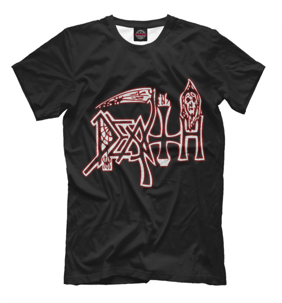 Мужская футболка с изображением Death Logo цвета Белый