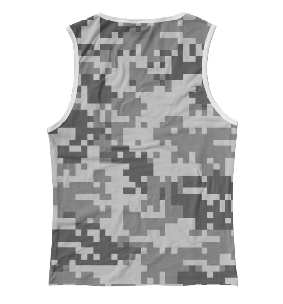 Майка для девочки с изображением Camo digital gray цвета Белый