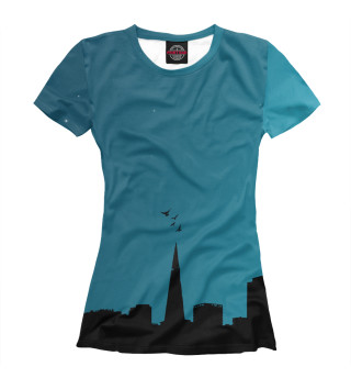 Женская футболка Ночной город