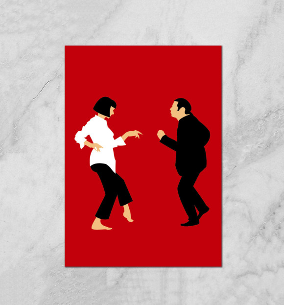 Плакат с изображением Pulp Fiction цвета Белый