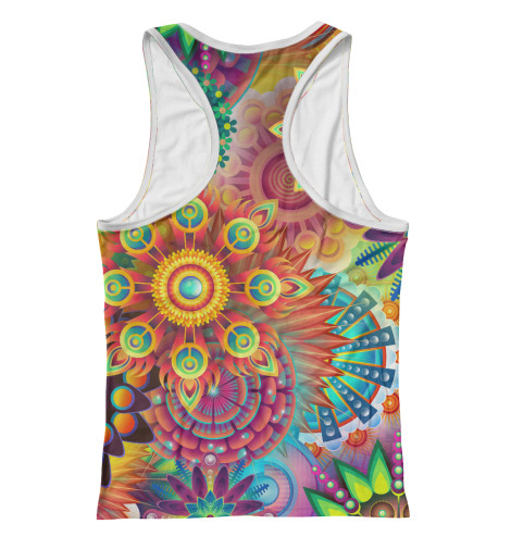 

Майки борцовки Print Bar, Белый, Psychedelic Flowers