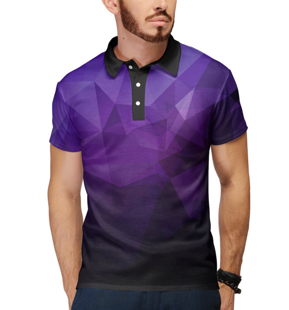 Мужское поло с притом Polygon цвета Белый Мужское поло с изображением Polygon цвета Белый