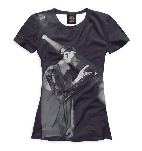 Женская футболка с изображением Скриптонит цвета Белый