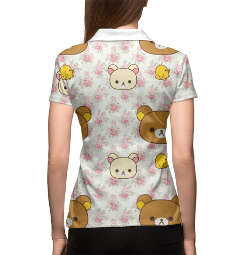 

Поло Print Bar, Белый, Мишки