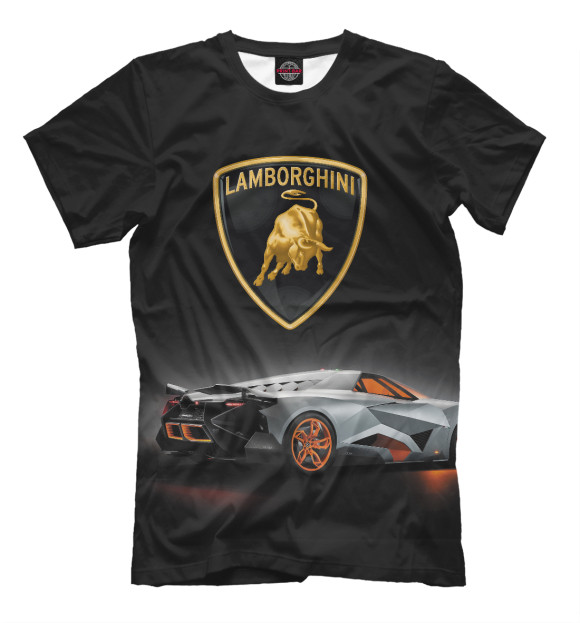 Мужская футболка с изображением Lamborghini Egoist цвета Черный
