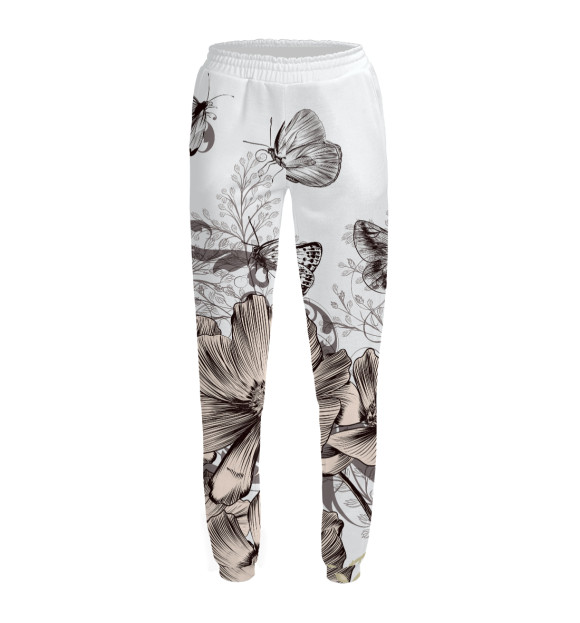 Женские спортивные штаны с изображением Эйфория цвета Белый