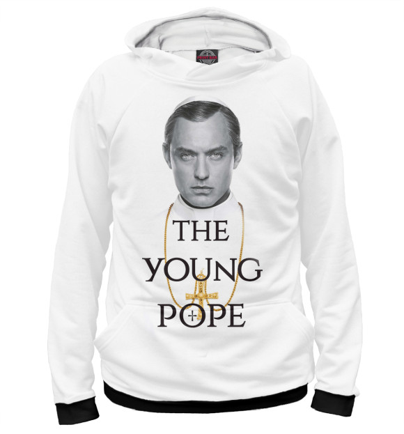 Мужское худи с изображением The Young Pope цвета Белый