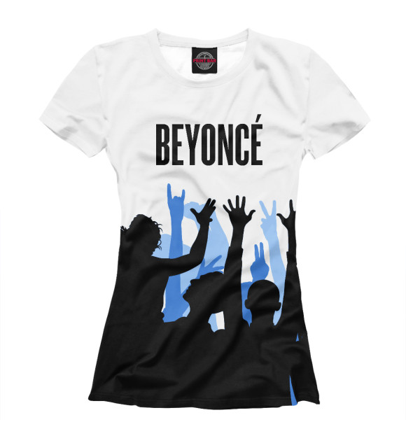 Женская футболка с изображением Beyonce цвета Белый