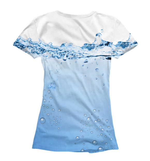Женская футболка с изображением Кот рыболов цвета Белый