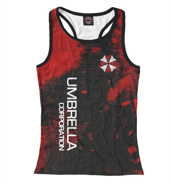 Женская майка-борцовка с изображением Umbrella Corp цвета Белый