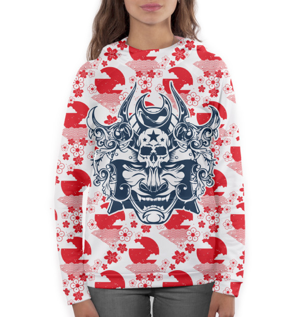 Женское худи с изображением Япония цвета Белый