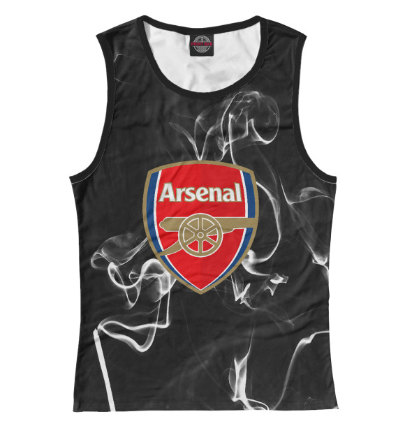 Женская майка с изображением Arsenal | Арсенал цвета Белый