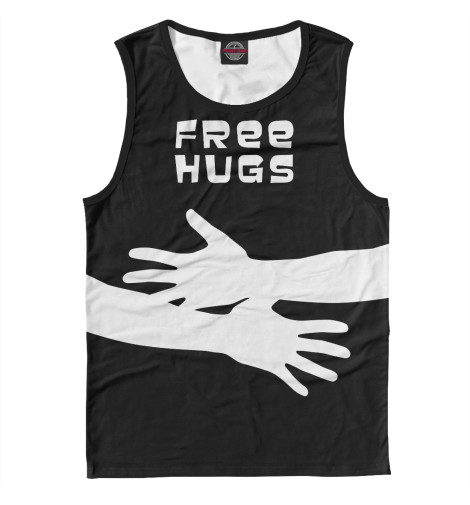 

Майки Print Bar, Белый, FREE HUGS