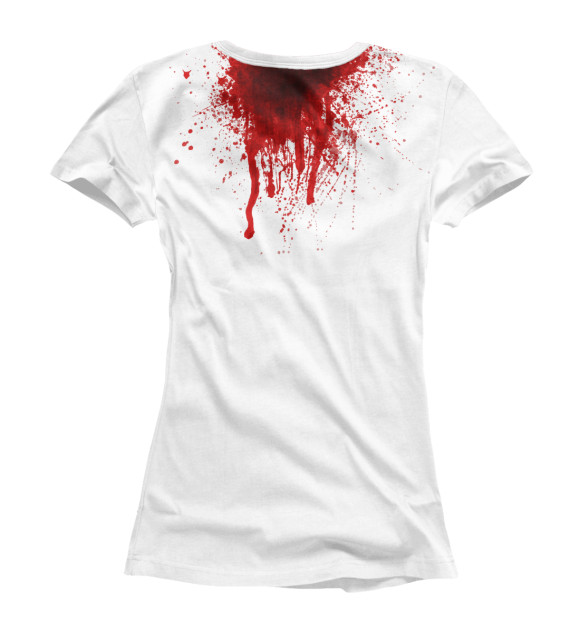 Женская футболка с изображением bloody цвета Белый