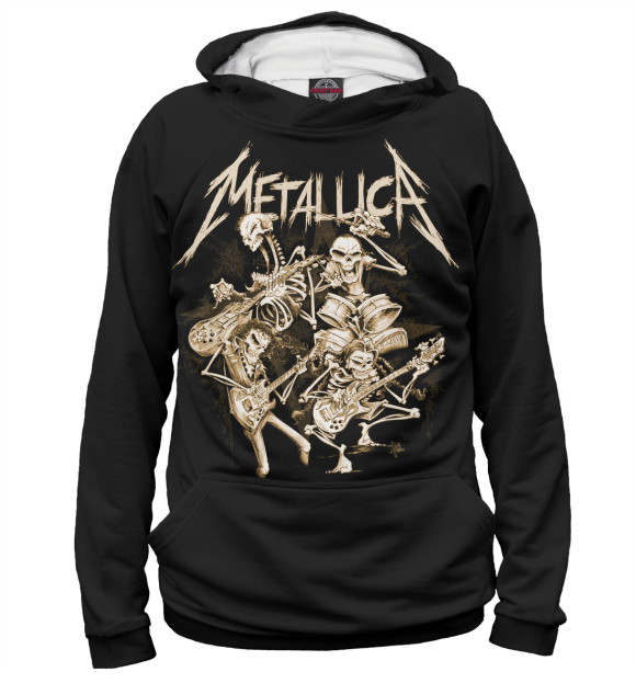 Худи для девочки с изображением Metallica цвета Белый