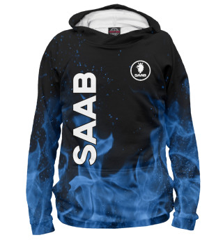 Мужское худи SAAB blue fire