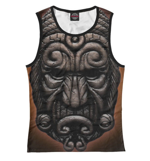 Женская майка с изображением Каменная маска цвета Белый