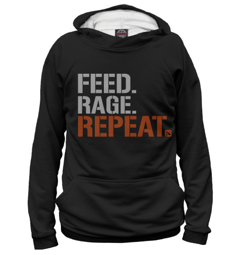

Худи Print Bar, Белый, Feed Rage Repeat