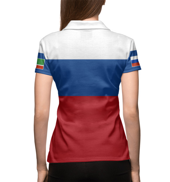 Женское поло с изображением Akhmat Russia цвета Белый