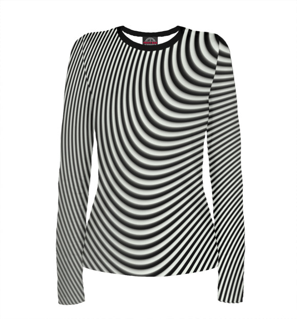 Женский лонгслив с изображением Зеброид цвета Белый