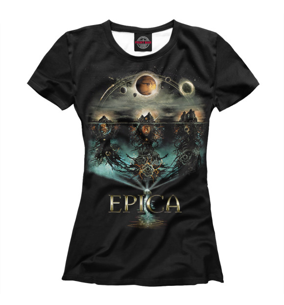 Женская футболка с изображением EPICA цвета Белый