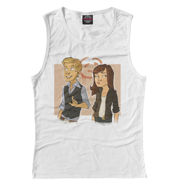 Майка для девочки с притом Менталист цвета Белый Майка для девочки с изображением Менталист цвета Белый